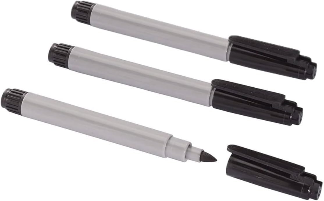 Cadie Permanent Freezer Marker Set of 2 – Waterproof Fast-Drying Black Fine Bullet Tip Ink Pens for Food Labeling, Fridge & Freezer Storage, Lab & Kitchen Use, & General Organization
