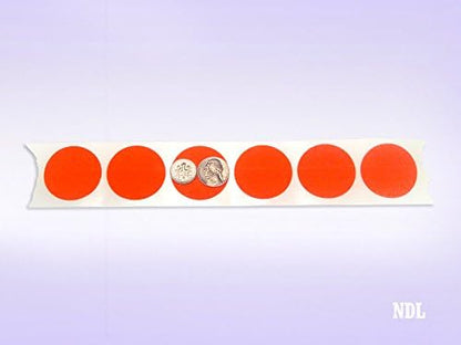 Blank Color Coding Stickers, Writable Surface â€“ 500 Permanent Labels per Roll (Yellow Fluorescent, 1.5" Circle)
