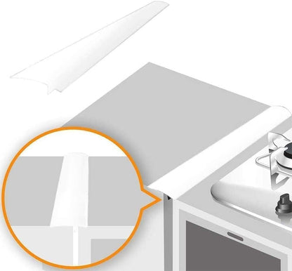 Linda’s Essentials Silicone Stove Gap Covers (2 Pack), Heat Resistant Oven Gap Filler Seals Spaces Between Stovetop and Counter, Easy to Clean Stove Side Guard (25 Inches, Clear)