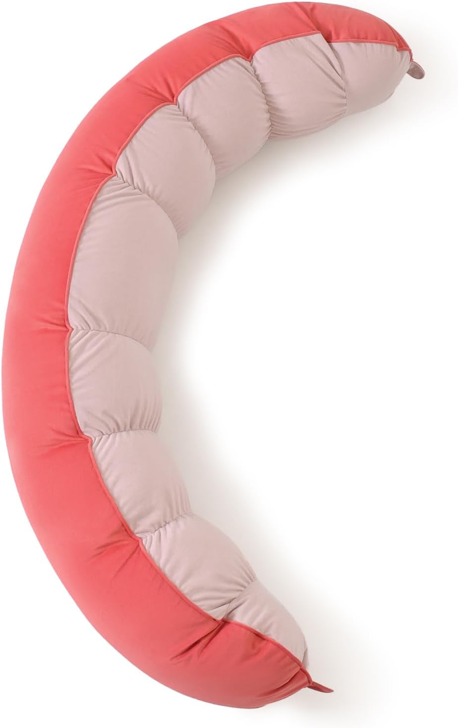 Peallow(Pat. Pend) – Long Round Body Pillow for Adults, Bolster Pillow for Sleeping, Soft and Supportive Pillow for Sleeping & Lumbar Support (Green-White, 29.5")