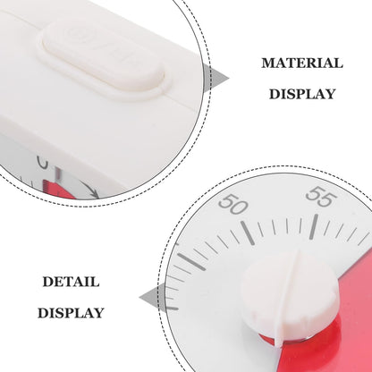 NUOBESTY Kitchen Timer Visual Countdown Timer with Clip Silent Analog for Cooking Baking Homework Classroom Management Easy-to-Read Color Display for Home Office Study