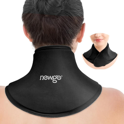 NEWGO Neck Ice Pack Wrap Gel, Ice Packs for Neck Reusable, Hot and Cold Compress, Relief of Pain, Swelling, Office Pressure and Surgery Recovery