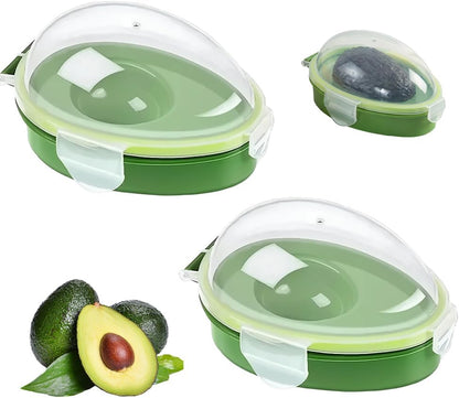 Avocados Saver Keeper Container for Fridge, Reusable Avocado Holder to Keep Avocados Fresh, Free Fruit Storage Containers for Fridge with Snap-On Lid, Dishwasher Safe Kitchen Gadget (1)