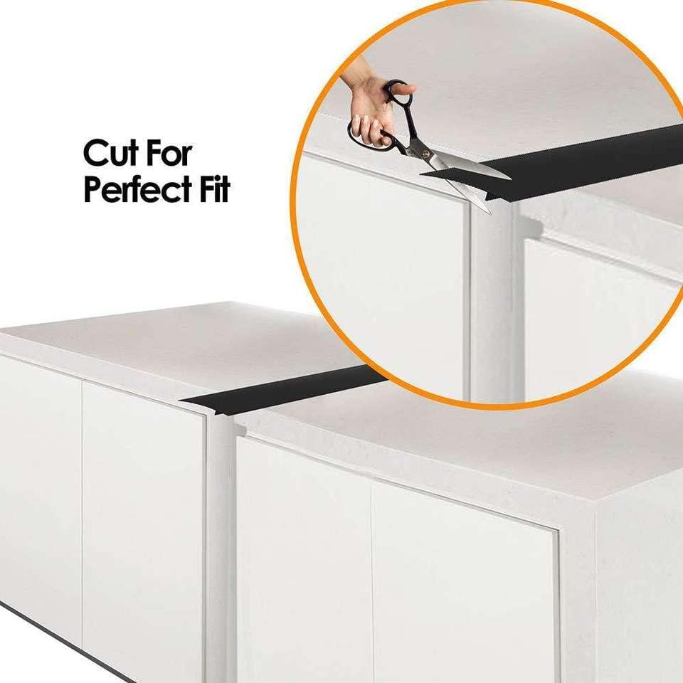 2 Pack Silicone Stove Counter Gap Cover， Flexible Easy Clean Heat Resistant Wide & Long Gap Cap Fillers,Seals Spills Between Counter, Stove Top, Oven, Washer & Dryer (21Inches, Clear)