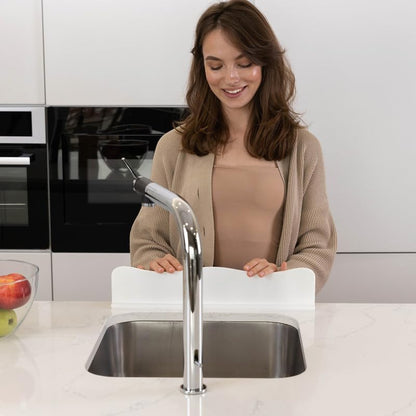 TYOARO Sink Splash Guard Behind Faucet for Kitchen, Silicone Non-Slip Base | Non-slip suction base, fits kitchen and bathroom sinks, dishwasher safe