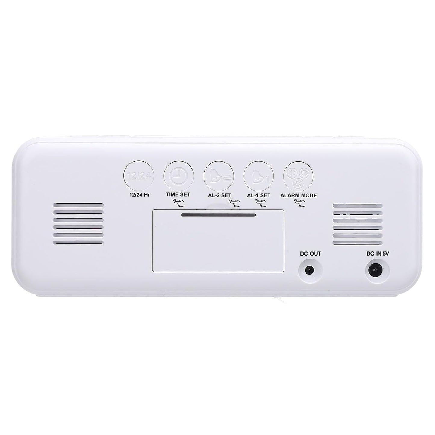 Dioche Extra Loud Dual Alarm Clock with Bed Shaker Powerful Vibrating Alarm Clock for Heavy Sleepers Large LED Display Adjustable Brightness Snooze Function ABS Material