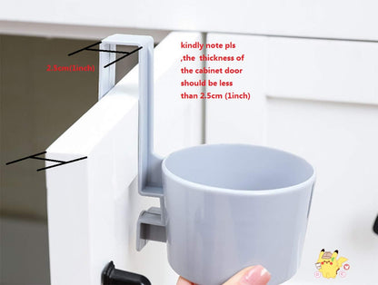 Hair Dryer Rack Over-The-Cabinet Hair Dryer Holder, Holster for Master, Guest, Kid's Bathroom, Vanity, 5.4" x 4" x 3.4" - White