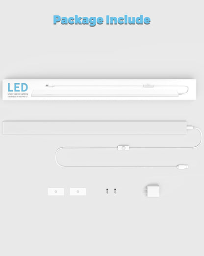 ASOKO Motion Sensor Dimmable Led Under Cabinet Light, 12" Cool White