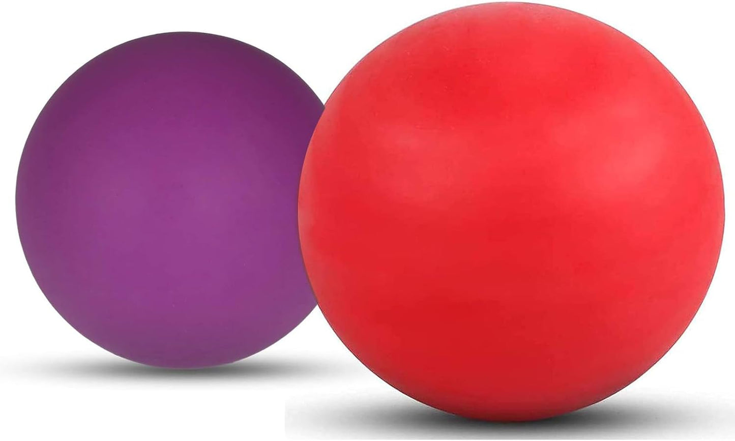 WOVTE Massage Lacrosse Ball Therapy for Sore Muscles Myofascial Release | Shoulders, Neck, Back, Foot, Body, Deep Tissue, Trigger Point, Muscle Knots, Yoga