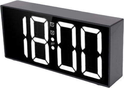 Matybobe Loud Dual Alarm Clock Mirror LED Vibrating Bed Shaker for Heavy Sleepers