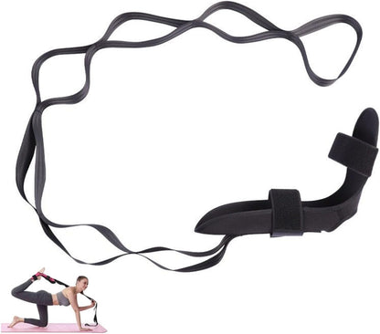 Stretching Strap with Loops and Detachable Foot, Fascia Stretcher Used, Foot & Calf Stretcher for Yoga, Gymnastics and Flexibility Training