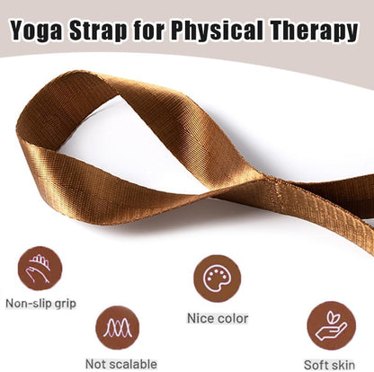Oak-Sports Stretching Strap Yoga Strap for Physical Therapy with 10 Loops, Yoga Straps for Stretching, Upgraded Non-Elastic Stretch Band for Pilates, Dance and Gymnastics with Workout Guide