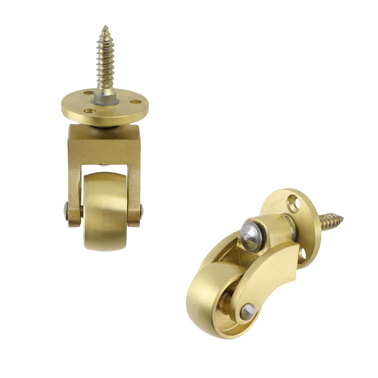 Semetall 4PCS Swivel Caster Wheels Square Cup Furniture Castors (Bronze) | 150kg Load Capacity, with Screws for Piano Feet, Sofa, Table, 1.02 Inch (26mm) Wheels