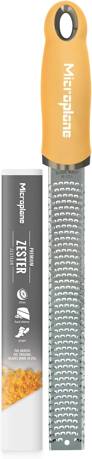 Premium Classic Series Zester - Lipstick Pink | Lemon Zester tool, Hard Cheese & Vegetable Grater | For Citrus, Parmesan Cheese, Garlic, Ginger, Nutmeg | Fine Stainless Steel Blade, Made in USA