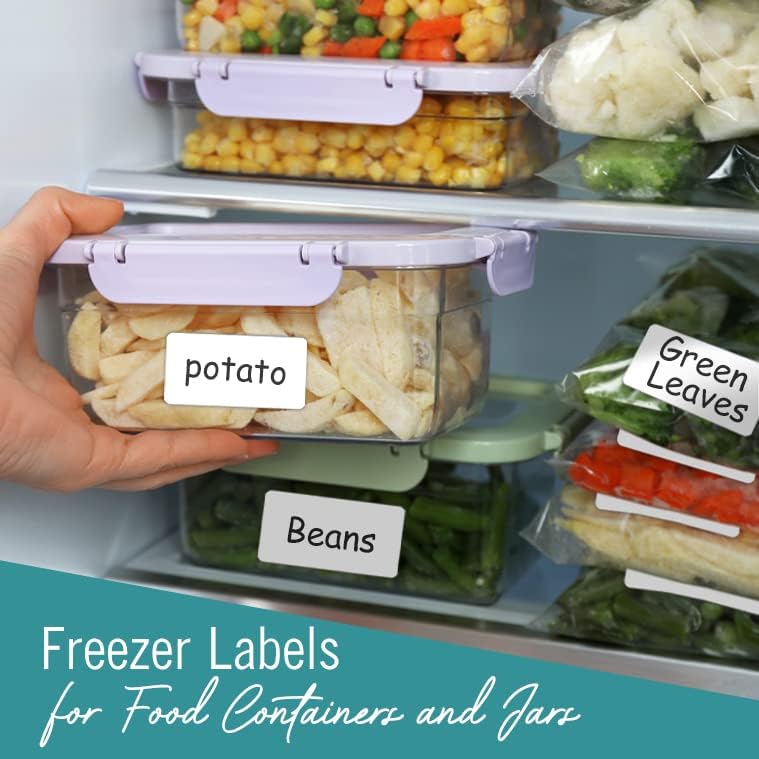 White Food Labels - 160 Removable Labels, 1.5 x 3-Inch