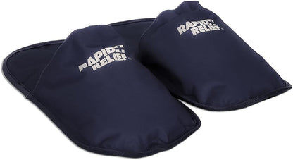 Rapid Relief Hot or Cold Therapy Slippers for Swollen and Painful Feet - Fast and Effective Foot Ice Pack for Foot Pain Associated with Neuropathy, Chemotherapy, Diabetes, and for Swollen Feet Relief