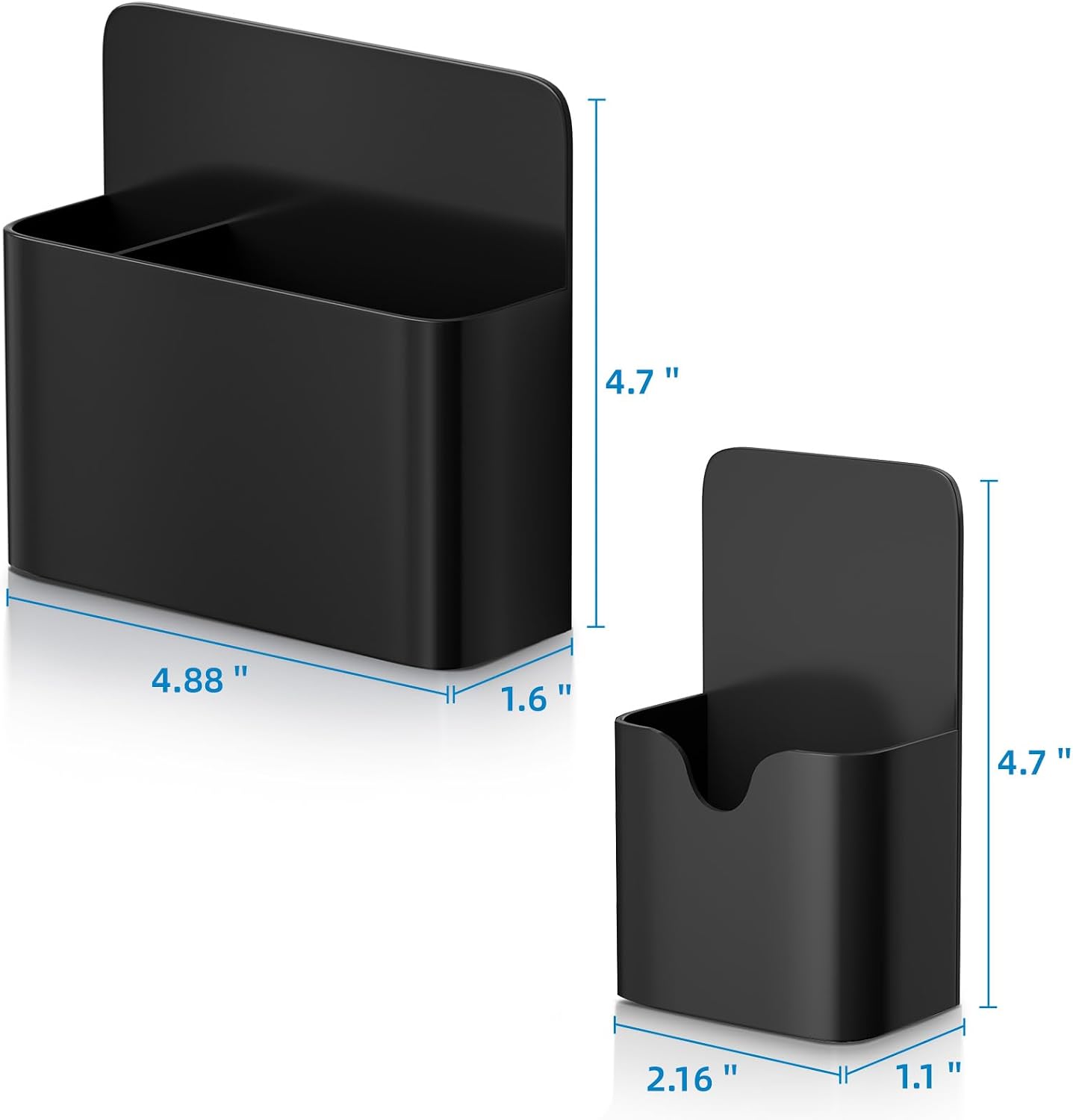Marbrasse Magnetic Dry Erase Marker Holder,Pen and Eraser Holder for Whiteboard，Magnet Pencil Cup Utility Storage Organizer for Office, Refrigerator, Locker and Metal Cabinets (2 Pack)
