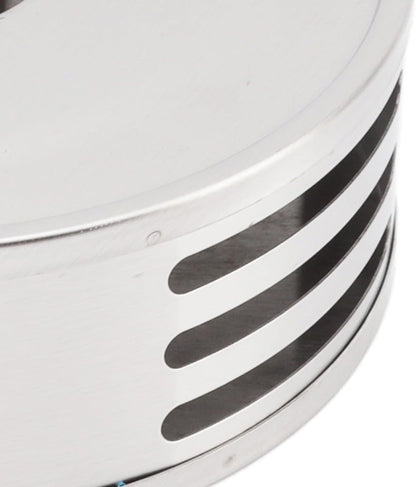 Silver Stainless Steel Tea Warmer Candle Heater Ventilation Hole Teapot Heater Coffee Heating Accessories(Transverse Hole)