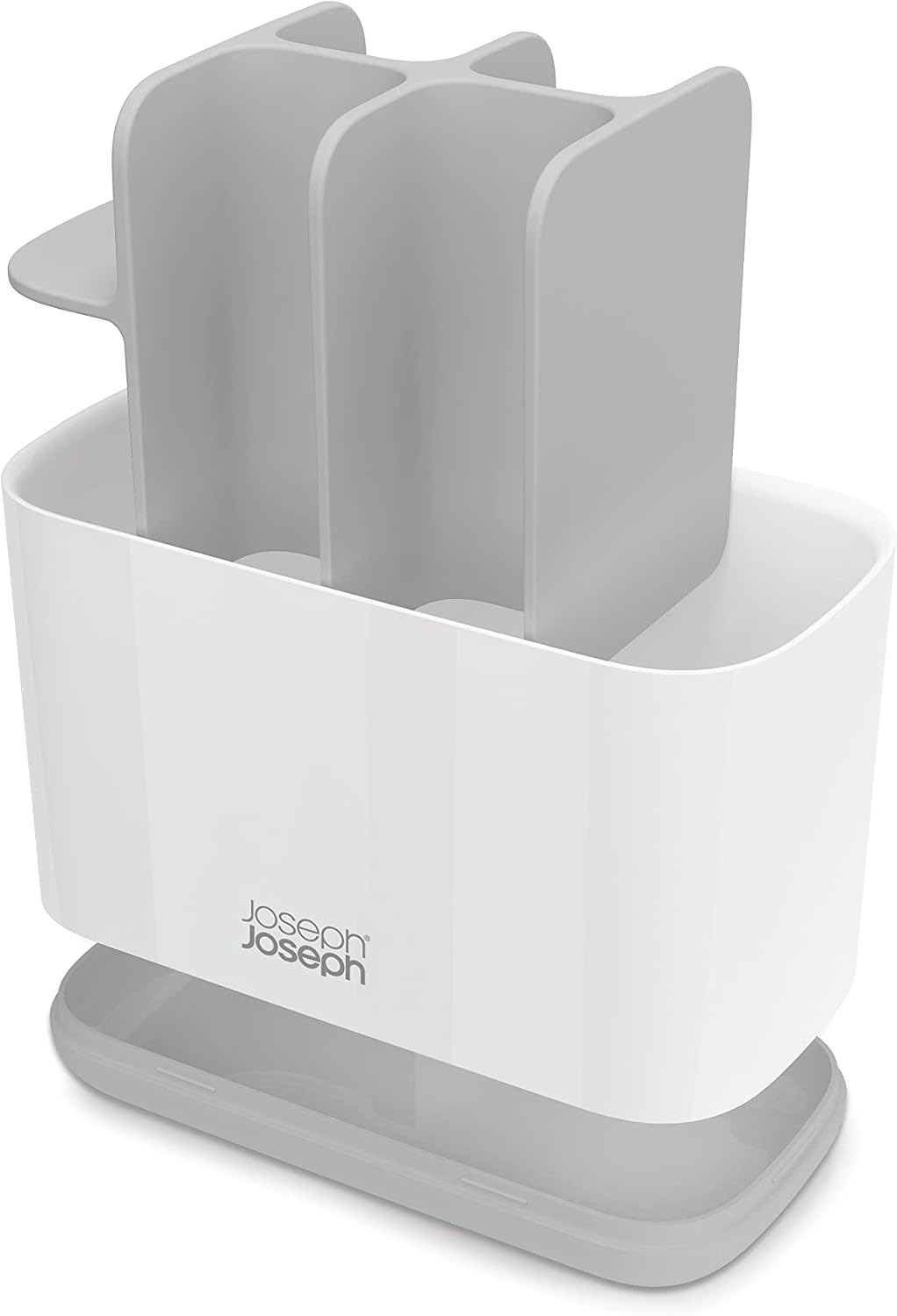 Joseph Joseph Easy-Store - Compact Toothbrush Holder Caddy Bathroom Storage , Grey/White, Regular
