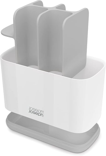 Joseph Joseph Easy-Store - Compact Toothbrush Holder Caddy Bathroom Storage , Grey/White, Regular