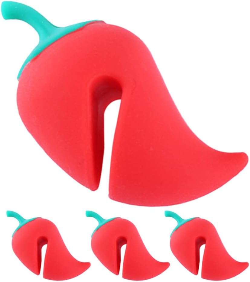 Silicone Pot Lid Lifter Clip Heat Resistant Spill Proof Pan Cover Holder for Soup Porridge Cooking Boil over Prevention Kitchen Gadget