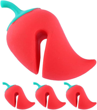Silicone Pot Lid Lifter Clip Heat Resistant Spill Proof Pan Cover Holder for Soup Porridge Cooking Boil over Prevention Kitchen Gadget