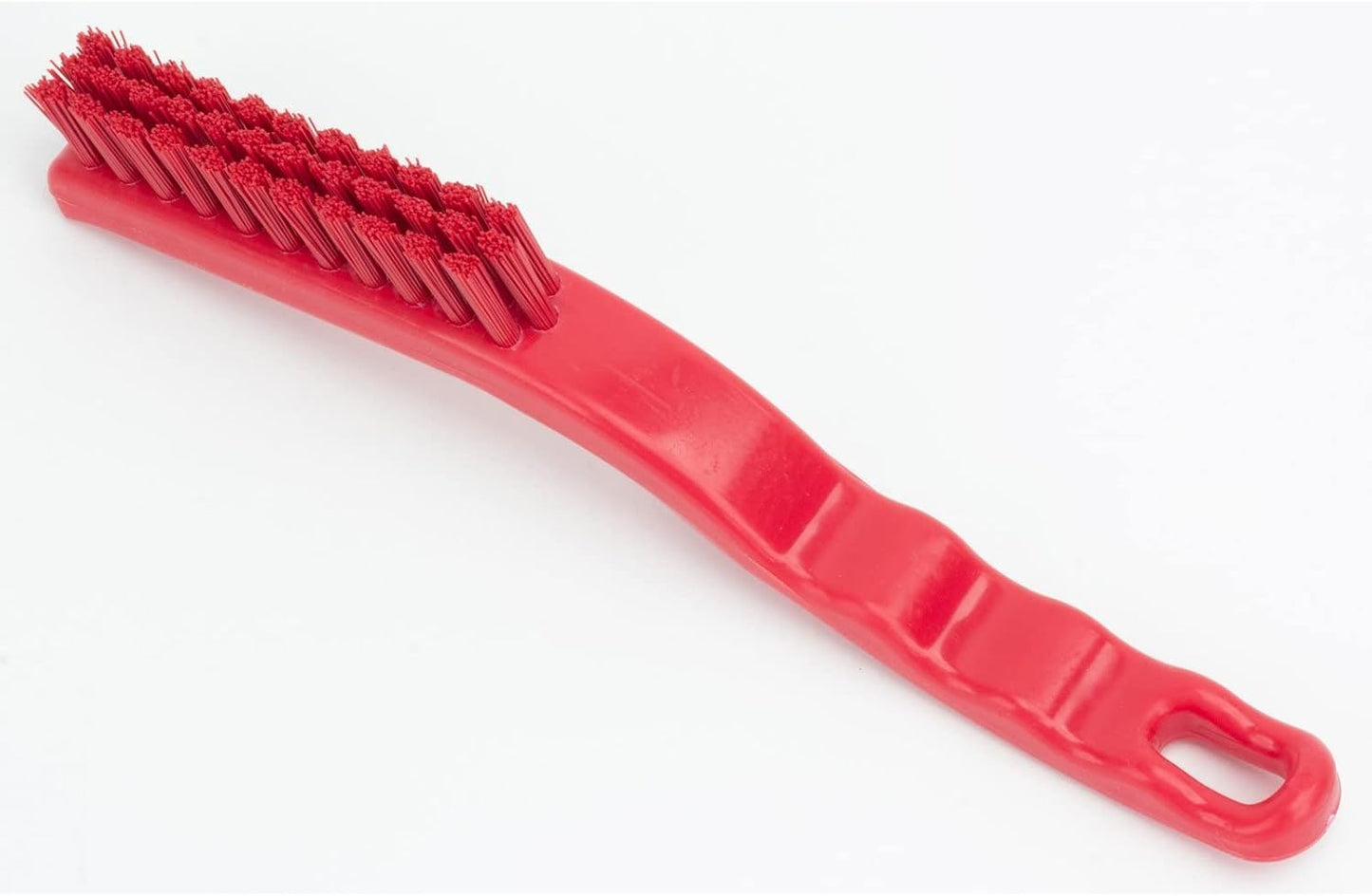 SPARTA Grout Brush with Stiff Nylon Bristles, 8 Inch, White | Flo-Pac, Stiff Crimped Nylon Bristles, 2.75-Inch Brush Section, Narrow Crevices, BPA Free