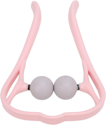 Dual Point Shiatsu Neck Massager Ergonomic Handle Deep Tissue Neck Shoulder Massager for Home Office