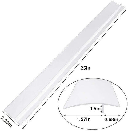 FLSEPAMB Silicone Stove Gap Covers, 2 Pack Heat Resistant Oven Gap Filler Seals Gaps with Anti-Slip Mirror Base, Stain Resistant Stove Counter Gap Cover Silicone Strips Between Stovetop and Counter