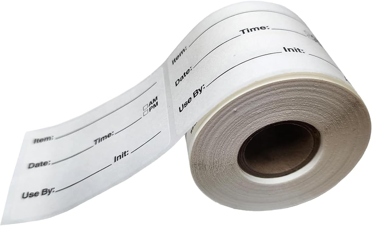 Water Soluble Labels – 300 Removable Dissolvable Labels for Food Storage – No Cleanup, Effortless Removal – Ideal for Freezer & Kitchen Organization (Item, 2X3 in)