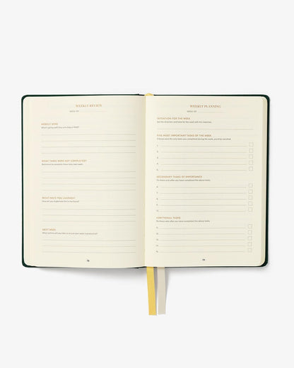 Intelligent Change - 3-Month Productivity Planner, Productivity Tools for Time-Management and Mindfulness, Daily To-Do List, A5 Undated Quarterly Planner, Beige (Beige)