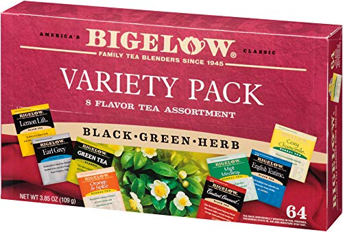 Bigelow Tea, Caffeine Free, 6 Flavor Herbal Tea Variety Pack, Pack of 6