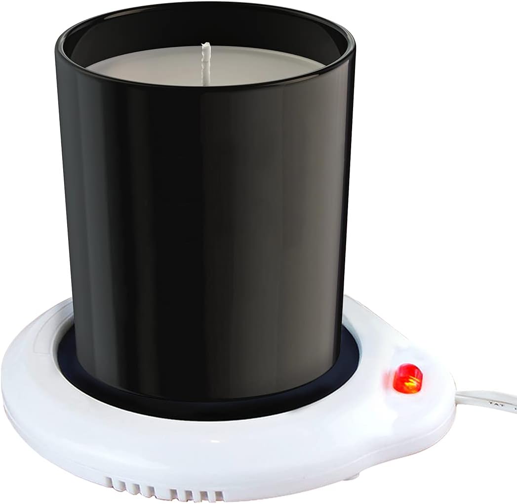 Candle Warmer for Home & Office. Great for Warming Up Cups, Coffee Mugs, Wax, and Beverages on Desks, Tables & Countertops. Electric Heated Plate Warms Quickly. Enjoy Hot Drinks on Cold Days.