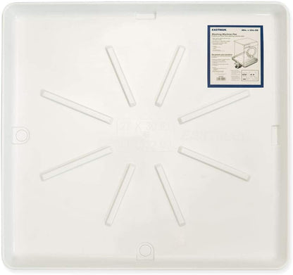 Eastman Washing Machine Drain Pan, 30 Inch x 32 Inch OD, Plastic Tray, White, 52525