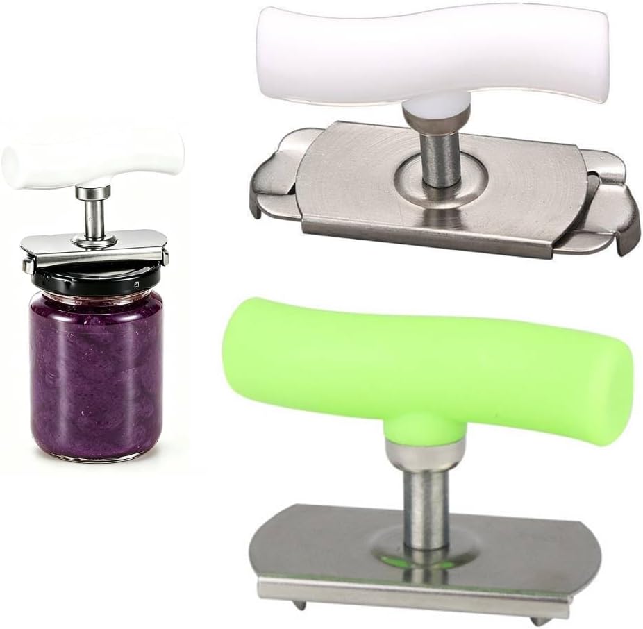 Jar Opener for Seniors and Weak Hands: Adjustable Stainless Steel Can Opener - Manual Jar Lid Remover Tool for Elderly, Adults and Everyday Home Use (green (1 pcs))