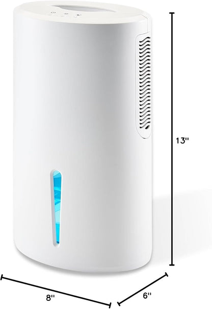 Small Dehumidifier for Bedroom up to 1000 Sq.Ft with Drain Hose, 68 OZ, Auto Shut-Off, Mini Dehumidifier with 7 Color ambient Lights for Bathroom, Basement, Closet, Garage, RV