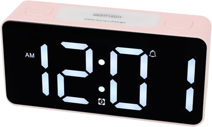 Yinhing Extra Loud Alarm Clock with Bed Shaker, Large LED Display Vibrating Alarm Clock for Heavy Sleepers, with 15 Color Modes 5 Volume Levels 3 Brightness Levels