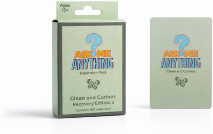 ASKMEANYTHING Recovery Pack Card Game - 100 Cards for Self-Improvement, Coping Skills, and Group Therapy