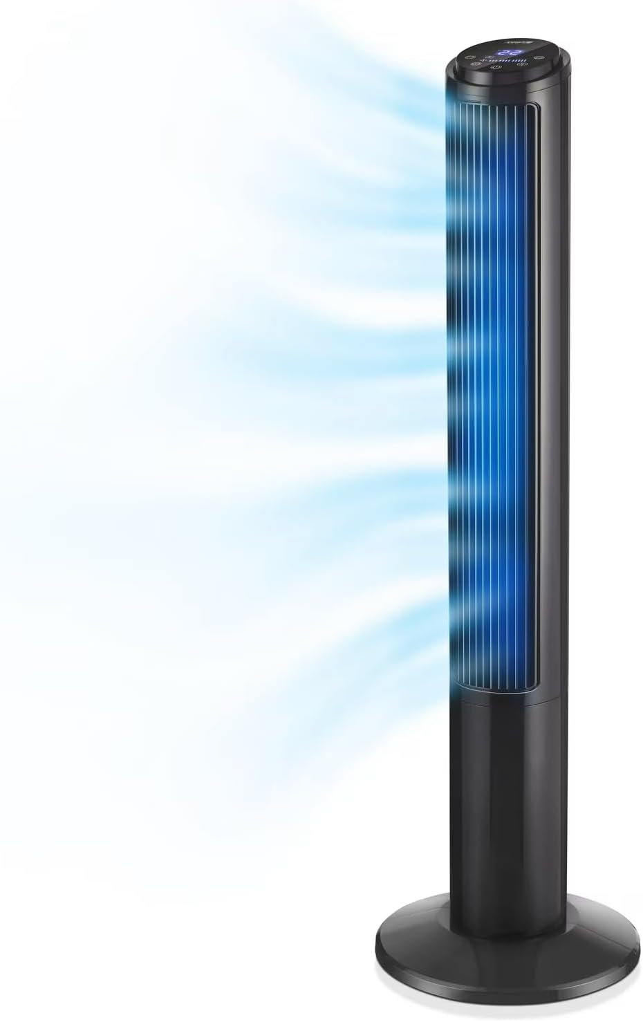 Emerson SmartVoice 40” Tower Fan, Wi-Fi-free Voice Control Fan, Hands-Free Cooling, No WiFi, No App, 70° Oscillation, 3 Speeds, 15-Hr Timer, Sleep Mode & Remote Control