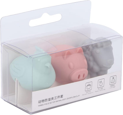 3PCS Spill Proof Lid Lifter, Silicone Cute Anti Overflow Pot Watcher Spill Stopper Pot Boil over Preventer for Pot Lid & Cute Kitchen Accessories