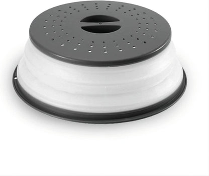 Collapsible Microwave Splatter Cover, Black, 10.5 inch