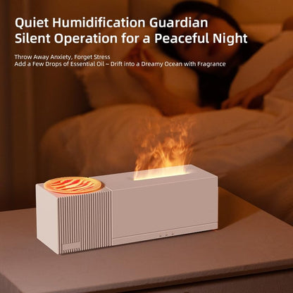 Colorful Flame Air Aroma Diffuser Humidifier, Upgraded 7 Flame Colors Noiseless Essential Oil Diffuser for Home,Office,Yoga with Auto-Off Protection 180mL (8Hours Black)