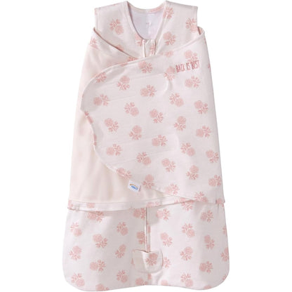 HALO 100% Cotton Sleepsack Swaddle, 3-Way Adjustable Wearable Blanket, TOG 1.5, Pink Floral, Newborn, 0-3 Months - Colors A