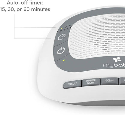 MyBaby SoundSpa White Noise Machine for Babies | 6 Soothing Lullabies for Newborns, Sound Therapy for Travel, Relaxing, Kids, Newborns, Baby Songs, Adjustable Volume, Auto-off Timer, By HoMedics | Sound Therapy for Travel, Relaxing, Kids, Newborns, Baby