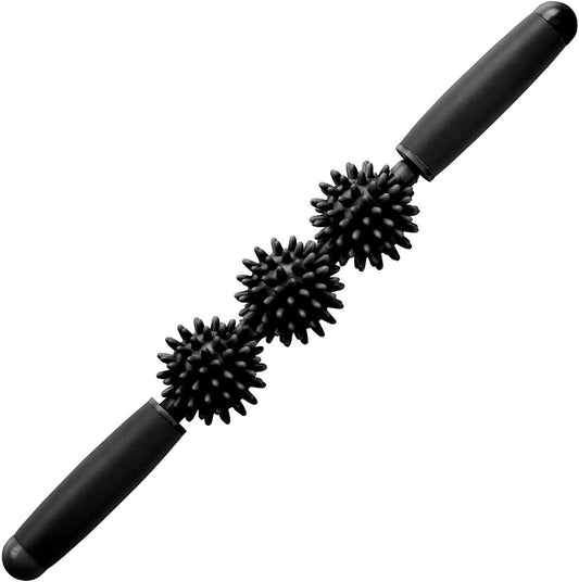 Coolife Fascia Muscle Roller, Cellulite Massager, Fascia Roller Stick | for Cellulite and Sore Muscles - Neck, Leg, Back, Body Deep Tissue Massage Stick Tools - 3 Balls Size Version