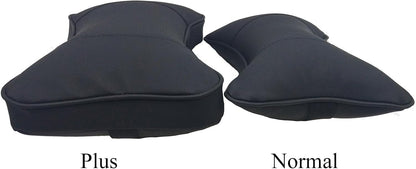 2 Packs Car Neck Pillows, Dual-Side PU Leather Car Headrest with Fiber Filling, Universal Soft Neck Support Pillow for Car, Home & Office (Black)