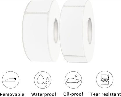Removable Freezer Labels, Date Label 1x2 Inch Food Storage Stickers, Waterproof Oil Resistant Easy Clean Leaves no Residue 300 Total Per Roll