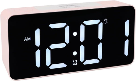 Extra Alarm Clock, Large LED Display Dual Alarm Clock with Bed Shaker, LED Digital Bed Shaking with Corded for Heavy Sleepers