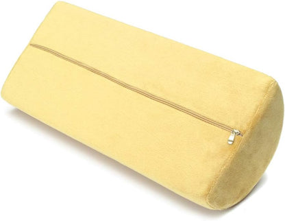 Multi-use Bolster Pillow for Legs Back Neck Lumbar Spine Knee Pain Relief Memory Foam Support Pillow (Yellow)