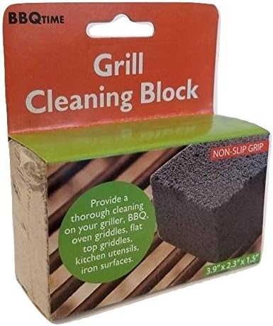 Handy Housewares Grill Cleaning Block - Non-Slip Grip Natural Pumice Stone BBQ/Flat Top Griddle Cleaner Brick (1-Pack)